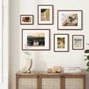 24x36 Poster Frame, Natural Solid Walnut Wood Picture Frame|Tempered Glass, 24x36-1P