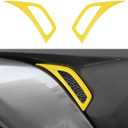 Voodonala for Jeep JL ABS Carbon Fiber Side Air Conditioning Vent Outlet Decoration Trim for 2018-2025+ Jeep Wrangler JL JLU Gladiator JT 4xe Yellow