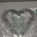 2 Pack 12 Inch Heart Tinsel Wreaths Frame Wire Wreath Garland Metal Flower Wreath for Valentine's Day, Wedding Party, Home Ceremony Decoration (2, 12 Inch)