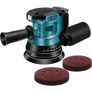 5 Inch Cordless Random Orbital Sander for Makita 18V Battery, 12000RPM Electric Orbital Sander 3 Various Speeds, Palm Sander w/20 Pcs Sandpapers for Woodworking, Sanding(Bare Tool)