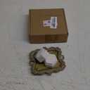 2 Pcs Wedding Vintage Trinket Tray with Velvet Jewelry Ring Box Gold Flat Lay Tray for Wedding Photographer Detail Props Ceremony Antique Decor