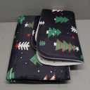 Britimes Christmas Bathroom Rug and Mat Set 2 Piece, Christmas Trees Red Green Black Bathroom Rugs Non Slip, Absorbent Microfiber Memory Foam Bath Mat Machine Washable