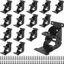 15 PCS Folding Leg Hinge, 0-90-180 Degree Locking Hinge Self-Locking Hinges with Screws Foldable Support Bracket for Wall Shelf, Table,Countertop Furniture