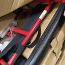 Drive Medical Lightweight Folding Transport Wheelchair with Swing-Away Footrests, Red