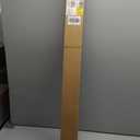 UNISHADES no Drill Cordless Roman Shades for Windows, 35" W 64" H - 100% Blackout - Linen - Mist White