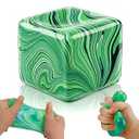 Fidget Ice Cube Slow Rising Stress Ball Squishy Fidget Toys for Anxiety Relief Soft Sensory Squeeze Toys for Kids Adults for Focus Classroom Prizes Party Favors 2 Packs