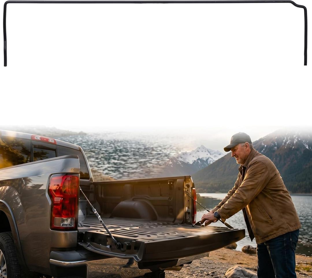 BBTO Truck Tailgate Lift Trailer Tailgate Lift Assist Heavy Duty Steel Tail Gate Shock Absorber Effortless Operation Easy Installation Remove Weight for Pickup Tail Gate Accessories Hardware