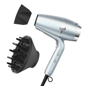 Pack of 1 INFINITIPRO BY CONAIR SmoothWrap Hair Dryer with Diffuser | Blow Dryer for Less Frizz, More Volume and Body | With Advanced Plasma and Ceramic Technology | Mint 