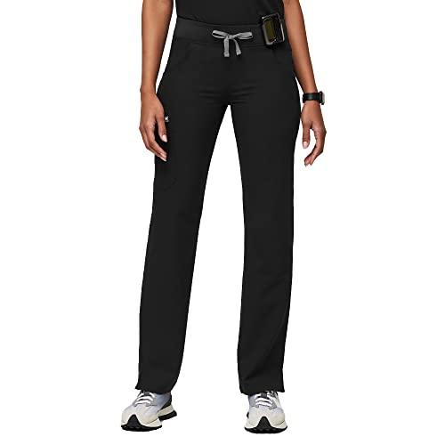 FIGS Kade Cargo Scrub Pants for Women - Regular, Small, Black 2.0
