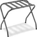 SONGMICS Luggage Rack, Luggage Rack for Guest Room, Suitcase Stand, Steel Frame, Foldable, for Bedroom, Gray URLR64GS (1 Pack)