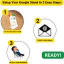 NFC Review Tap Stand  Smart Social Media & Business Card Alternative  NFC Tag & QR Code  Compatible with Google Review System, for All Smart Phones  Boost SEO, Engagement & Visibility (3 Stand)