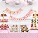 Joy Akkess 6 Pcs Dessert Table Display Set with 2 Pcs 3 Tier Cake Stand, 3 Pcs Dessert Trays and 1 Tongs for Tea Party Wedding Baby Shower(White, Wavy)
