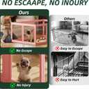 Acrylic Dog Playpen Indoor，Exercise Pen with Door, 24" H, Pink, 10 Panels