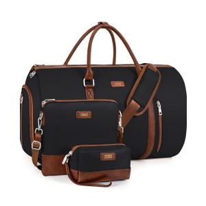 Convertible 2-in-1 Garment Bags for Travel, 50L Carry On Garment Duffle Bag With Shoe Compartment Large Weekender Bag for Women Men Hanging Suitcase Suit Travel Duffel Overnight Bags 4pcs Set