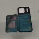 Vinich for iPhone 17 Pro Wallet Case with Card Holder, RFID Blocking Credit Slots Kickstand Shockproof Phone Cover Fit for iPhone 17 Pro 6.3" Bluish Green