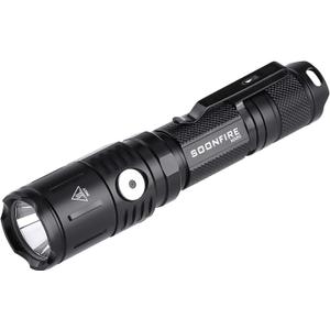 MX65 Tactical Flashlight 1060 Lumens Built-in a Fast Charging Rechargeable LED Handheld Flashlights 5 Brightness Waterproof Flashlight