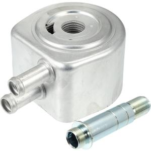 X AUTOHAUX Car Engine Oil Cooler Housing with Fitting Assembly for Ford F150 1997-2003 for Ford F150 Heritage 2004 for Lincoln Blackwood 2002 Replace 2L3Z6A642AB