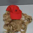 S-noilite 16" Baseball Cap with Hair Baseball Hats with Hair Attached Curly Wavy Cap Wig with Hair Extensions Adjustable Culry Baseball Hat Wig for Women (16" -Curly, Sandy Blonde & Bleach Blonde)