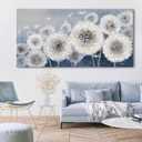 Pogusmavi Wall Decor Living Room - Wall-Art for Living Room, Canvas Art/Pictures for Bedroom | Blue Dandelion 24x48 inches Large Wall Art