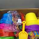 Tanlade 36 Sets End of Year Sand Bucket Gifts for Kids 252 Pcs Summer Beach Party Favors Mini Beach Balls, Water Guns, Sand Buckets, Shovels, Neon Sunglasses, Cards, Ropes for Graduation Gifts