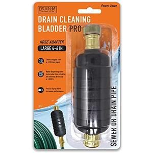 DrainX Hydro Pressure Drain Cleaning Bladder Pro - Fits 4" to 6" Drain Pipes - Unclogs Stubborn Blockages in Bathroom Sinks, Shower Drains, Bathtubs, Plumbing Pipes