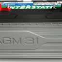 Interstate Batteries Marine/RV Battery 12V 100Ah 825CCA Dual Purpose Power Pure Lead AGM RV & Marine Starting Replacement Battery (Group Size 31M) Boats, RV's (8-31MAGMDC / 31M-AGM-A)