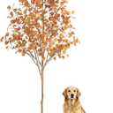 Artificial Eucalyptus Tree for Fall Decor, Fall Tree with Realistic Eucalyptus Leaves, Faux Eucalyptus Tree for Room Design, Realistic Fall Plant for Fall Indoor & Outdoor Decor - 7FT