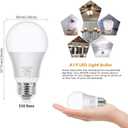 Yochoice LED Light Bulbs 100W Equivalent 1100 Lumens, A19 11W 5000K Daylight White Non-Dimmable, Super Bright No Flicker Standard E26 Edison Screw Bulbs for Home, Bedroom, Office Lamp, 12-Pack