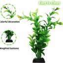 PietyPet Fish Tank Accessories Green Plants, 10pcs Green Fish Tank Decorations, Aquarium Decor Plastic Plants