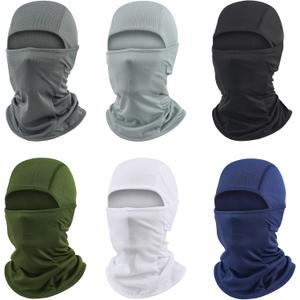 6 Packs Ski Mask Sun UV Protection Hood Breathable, Balaclava Face Mask for Men Women - Motorcycle Fish (One Size)