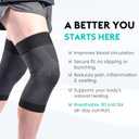 KEKING Orthopedic Brace for Tendinitis, Arthritis, ACL, MCL, Injury Recovery, Meniscus Tear, Knee Pain, Aching Knees, Patellar Tendonitis and Arthritis, Knee Compression Sleeves 2 Pack, Black XL
