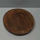 12 inch Large Round Decorative Tray Wood Bathroom Counter Organizer Farmhouse Kitchen Decor Wooden Riser for Perfume Soap Dish Wood Decorative Candle Holders for Home Decor Brown Table Centerpieces