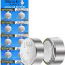 Cotchear 10pcs LR44 Batteries AG13 Button Cell Battery L1154 Battery 1.5V G13 357 303 SR44 LR1154 Button Coin Batteries