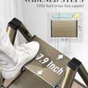 2 Step Ladder, Folding Step Stool with Wider Pedal, Anti-Slip Feet & Non Slip Stripes, Aluminum Sturdy Material, 300Lbs Capacity, Elegant Look of Champagne Gold Better Matches Your Home