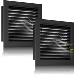 2-Pack 20"x20" Gable Vents Premium Aluminum Vents for Attic, Garage, or Exterior Wall Use 18"x18" Vent Opening for Smooth Air Exchange