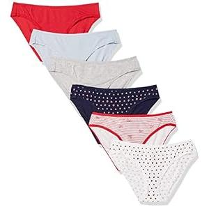 Amazon Essentials Women's 6-Pack Cotton Bikini Underwear Underwear, Valentines, M