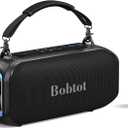 Small Portable Speaker for Adults and Kids with Wireless Microphone, 40W Peak Bluetooth Speaker, Punchy Bass, Four Magic Sound Voice Effects, Home Karaoke Player