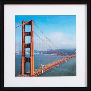 Eletecpro Solid Wood Picture Frame with Real Glass Cover, Wooden Wall Gallery Frame for Home Decor, 16x16, 1 Pack, Black