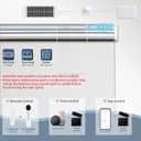 Motorized Blinds with Remote, Smart Blinds with Solar Panel, Thermal Blackout Electric Blinds, Automatic Blinds for Windows Compatible White 34½" W x 72" H