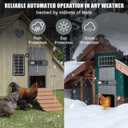 Automatic Chicken Coop Door Solar Powered with Timer, Remote Control, Anti-Pitch Aluminum Alloy Auto House Door for Chicken, Duck, Poultry, Weatherproof (Blue)