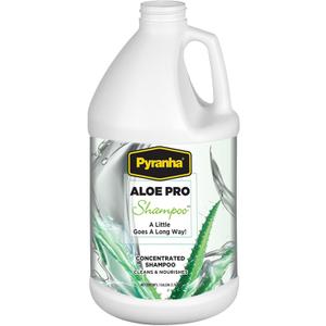 PYRANHA Aloe Pro Shampoo - Concentrated Equine / Multi-Species Grooming Shampoo with Vitamins A, D, E - Moisturizes, Cleanses, Adds Shine, One-Gallon Size PYRANHA Aloe Pro Shampoo - Concentrated Equine / Multi-Species Grooming Shampoo with Vitamins A, D, E - Moisturizes, Cleanses, Adds Shine, One-Gallon Size