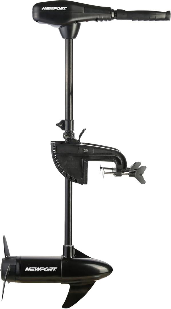 Newport NV-Series 86lb Thrust Trolling Motor 24V – High Thrust Saltwater Transom Mount Electric Motor for Large Boat & Heavy Duty Fishing – 3 Blade Prop, LED Battery Indicator, 36" Shaft