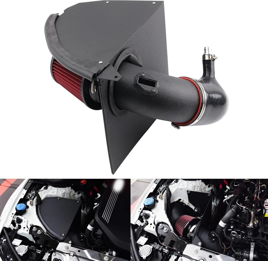 Cold Air Intake Kit with Heat Shield & Turbo Inlet for BMW B58 M240i G42/M340i G20 G21/M440i G22 G23 3.0T, Increases Horsepower & Torque, More Aggressive and Sporty Induction Sound