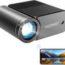 vamvo Portable Projector WiFi VideoProjector 1080P 200" Portable Movie Projector, Outdoor Projectors with Stylish streamlined Design, Compatible with phone/ Tablet/ Laptop/ TV Stick/ PS4 etc.