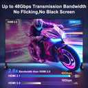 8K Fiber Optic HDMI Cable 100FT, 48Gbps Ultra High Speed Long HDMI 2.1 Cord Braided 8K@60Hz 4K@120Hz HDR10/HDCP2.2&2.3/eARC/3D Compatible for PS5, Xbox, HDTV, Laptop, Monitor