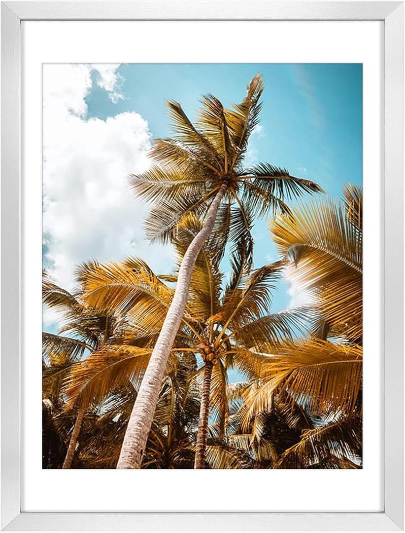 Frametory, 18x24 Picture Frame with Mat for 16x20 Picture - High Definition Glass Wide Molding - Preinstalled Wall Mounting Hardware (Silver, 1 Pack)