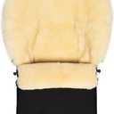 Werner Christ Baby Sheepskin footmuff Oslo Luxe for carrycot - Winter footmuff Made of Medical Fur (from 0 to 6 Months) for carrycot, Infant Carrier, Stroller