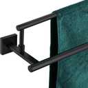KOKOSIRI Bathroom Towel Bars 20 Inch Double Towel Rails Matte Black Towel Holder for Kitchen Garage Wall Mount Stainless Steel B5009BK-L20