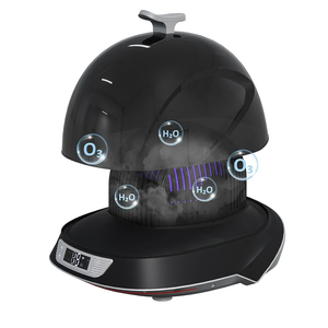 Sunvivi Helmet & Cap Care Machine, Black Hat Helmet Care Machine with Steam Iron, UV, Ozone & 3-Color Lighting, Restore Misshapen Cap Shape, Helmet Hat Cleaner for Various Hats and Helmets, Black