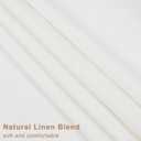 Likiyol Linen Curtains for Living Room 63 Inch Length Farmhouse Ruffle Curtains for Bedroom Light Filtering Window Curtain Rustic Country Drapes Rod Pocket Window Treatments, Linen White, 2 Panels